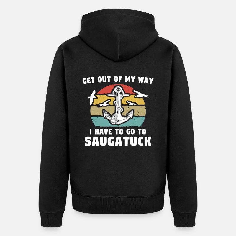 Saugatuck (Michigan) - Veste à capuche bio Premium Unisexe - noir