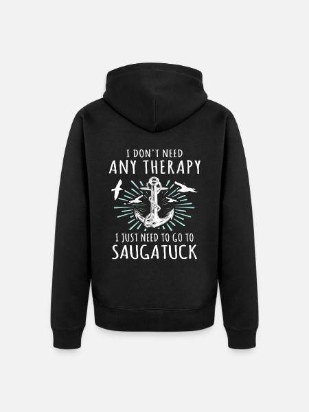Saugatuck souvenir - Unisex Premium Organic Zip Hoodie - black