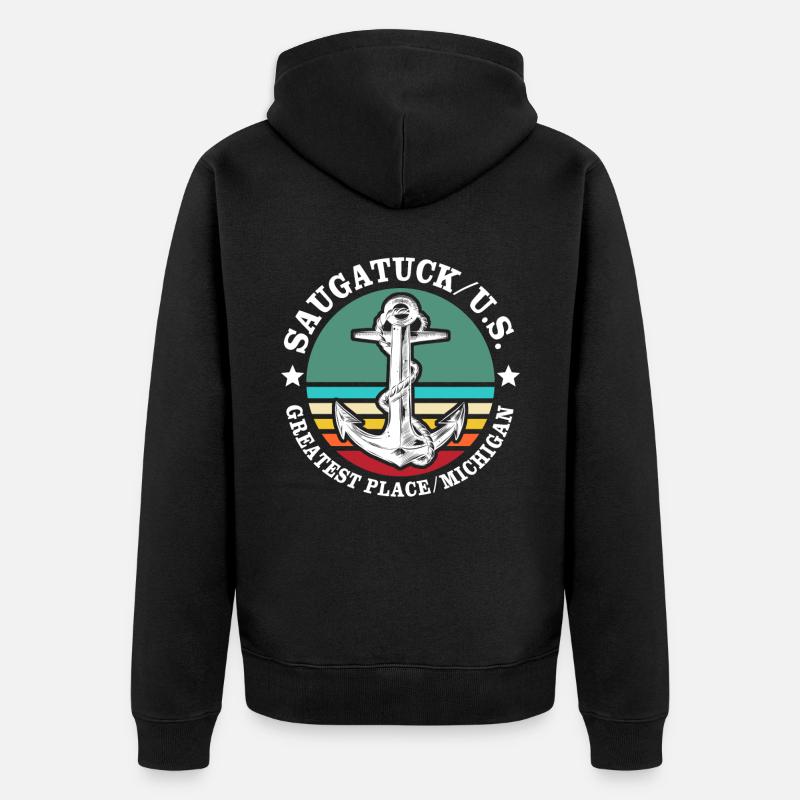 Saugatuck - Veste à capuche bio Premium Unisexe - noir