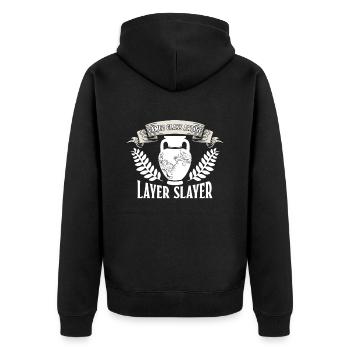 Cameo Glass Artist - Layer Slayer - Cameo - Unisex Premium Organic Zip Hoodie - black - Back - Nico (187cm)