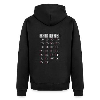 Braille - Veste à capuche bio Premium Unisexe - noir - Dos - Nico (187cm)