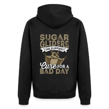 Planeurs de sucre Fluffiest Cure Propriétaires de planeurs de sucre - Veste à capuche bio Premium Unisexe - noir - Dos - Nico (187cm)