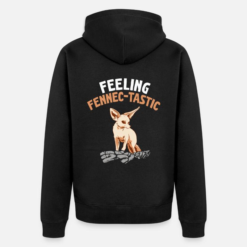Fennek Tasting Fennek Fox Propriétaire - Veste à capuche bio Premium Unisexe - noir