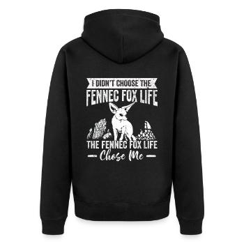 Fennec Fox Life m’a choisi Fennec Foxes - Veste à capuche bio Premium Unisexe - noir - Dos - Nico (187cm)