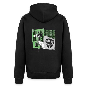 Vous avez été piraté Phishing Sniffer Grey Hat - Veste à capuche bio Premium Unisexe - noir - Dos - Nico (187cm)