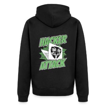 Attaque de hacker Social Engineering Phishing Sniffer - Veste à capuche bio Premium Unisexe - noir - Dos - Nico (187cm)