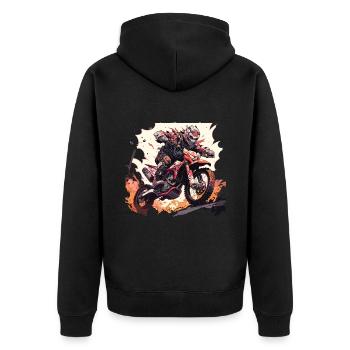 Skull Motocross - Veste à capuche bio Premium Unisexe - noir - Dos - Nico (187cm)