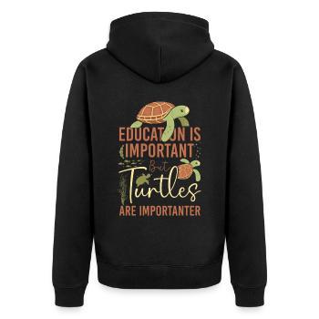 L’éducation sur les tortues de mer est - Veste à capuche bio Premium Unisexe - noir - Dos - Nico (187cm)