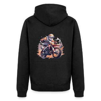 Motocross Sunset Vintage Enduros Enduro - Veste à capuche bio Premium Unisexe - noir - Dos - Nico (187cm)