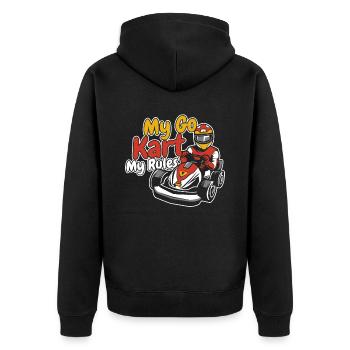 Go Kart Karting Kart Driver Cool - Veste à capuche bio Premium Unisexe - noir - Dos - Nico (187cm)