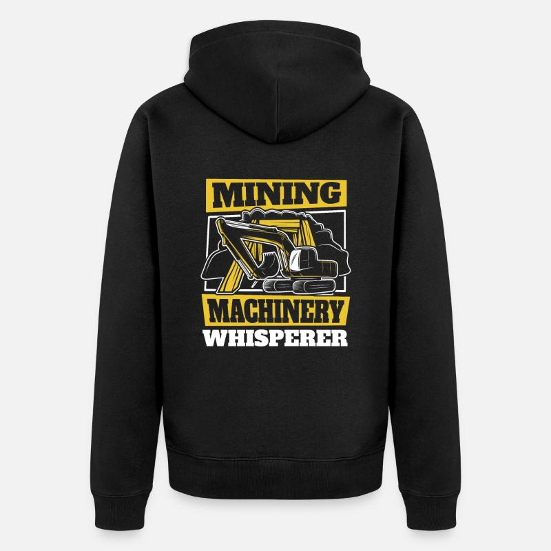 Engineer Cool Mining Engineer - Unisex Premium Organic Zip Hoodie - black