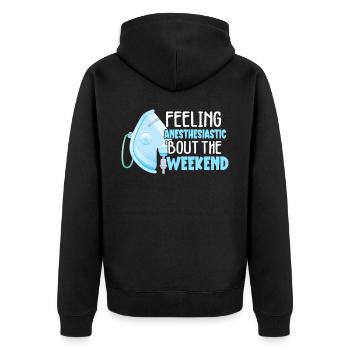 Anesthesiologist Anesthesiology - Unisex Premium Organic Zip Hoodie - black - Back - Nico (187cm)