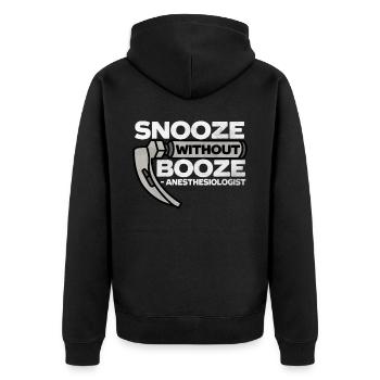 Anesthesiology - Unisex Premium Organic Zip Hoodie - black - Back - Nico (187cm)