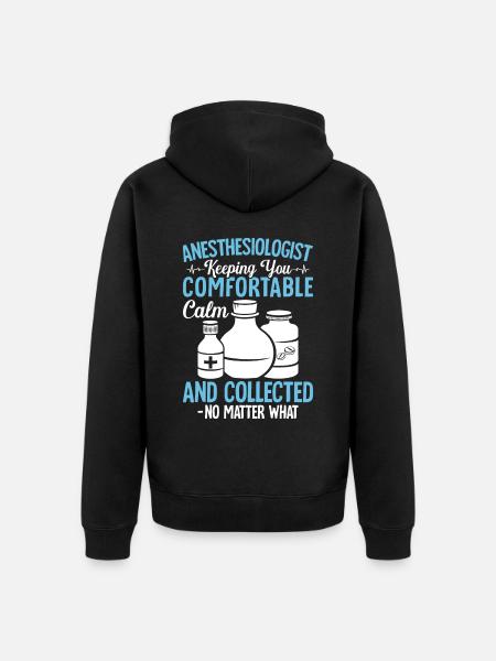 Anesthesiology - Unisex Premium Organic Zip Hoodie - black