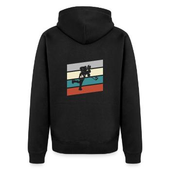 Hockey sur glace Rétro - Veste à capuche bio Premium Unisexe - noir - Dos - Nico (187cm)