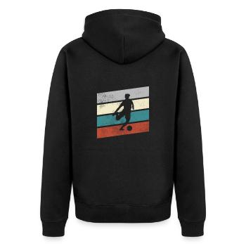 Football Rétro - Veste à capuche bio Premium Unisexe - noir - Dos - Nico (187cm)