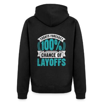 Le directeur des ressources humaines prévoit aujourd’hui 100% de chances de licenciements - Veste à capuche bio Premium Unisexe - noir - Dos - Nico (187cm)