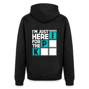 Responsable RH Responsable Ressources Humaines Juste là pour le KPI - Veste à capuche bio Premium Unisexe - noir - Dos - Nico (187cm)