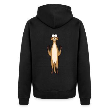 Suricate lève le pouce - Veste à capuche bio Premium Unisexe - noir - Dos - Nico (187cm)