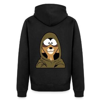 Suricate avec capuche - Veste à capuche bio Premium Unisexe - noir - Dos - Nico (187cm)