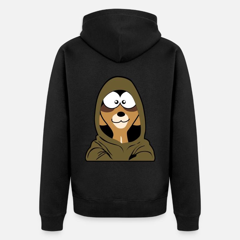 Suricate avec capuche - Veste à capuche bio Premium Unisexe - noir