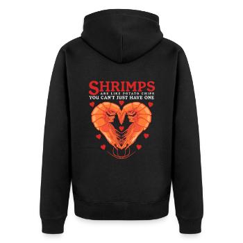 Krabben Garnele Krabbenliebhaber Krabbe Geschenk - Unisex Premium Bio Zip Hoodie - Schwarz - Hinten - Nico (187cm)