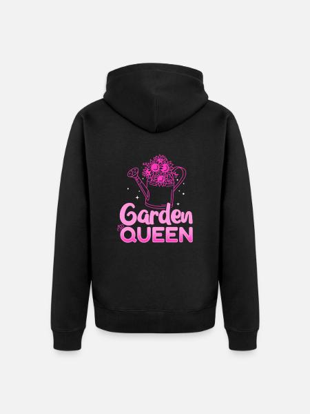 Garden Queen - Garden lovers - Unisex Premium Organic Zip Hoodie - black