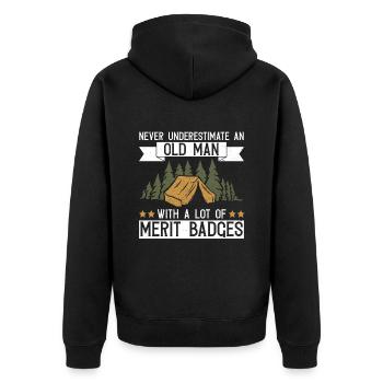 Cub Master Design Für Einen Pfadfinderführer Und - Unisex Premium Organic Zip Hoodie - black - Back - Nico (187cm)