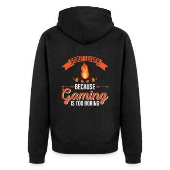 Cub Scouting Design Für Einen Pfadfinderführer - Unisex Premium Organic Zip Hoodie - black - Back - Nico (187cm)