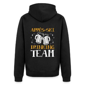 Équipe de boissons après-ski - Veste à capuche bio Premium Unisexe - noir - Dos - Nico (187cm)