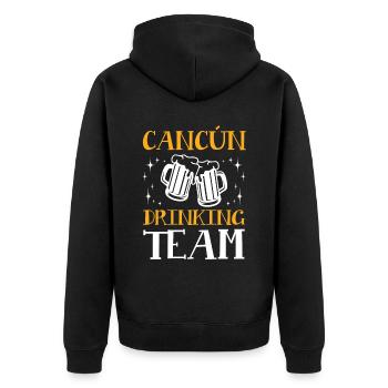 Équipe de boissons de Cancun - Veste à capuche bio Premium Unisexe - noir - Dos - Nico (187cm)