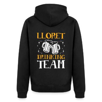 Lloret De Mar Équipe de Boisson - Veste à capuche bio Premium Unisexe - noir - Dos - Nico (187cm)