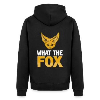 Was Der Fennec Fox Besitzer Fennec Foxes - Unisex Premium Bio Zip Hoodie - Schwarz - Hinten - Nico (187cm)