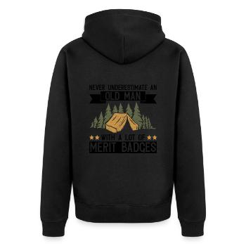 Jungpfadfinder-design Für Einen Pfadfinderführer - Unisex Premium Organic Zip Hoodie - black - Back - Nico (187cm)