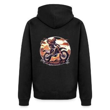 Supermotard Motocross Moto Moto Moto - Veste à capuche bio Premium Unisexe - noir - Dos - Nico (187cm)