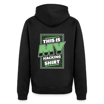 Ceci est mon Hacking Vêtements Phishing Sniffer Gris - Veste à capuche bio Premium Unisexe - noir - Dos - Nico (187cm)