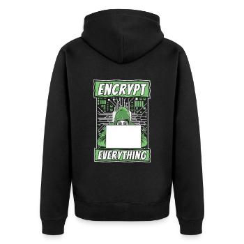Chiffrez tout Phishing Sniffer Grey Hat - Veste à capuche bio Premium Unisexe - noir - Dos - Nico (187cm)