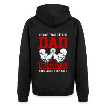 Arm wrestler - Unisex Premium Organic Zip Hoodie - black - Back - Nico (187cm)