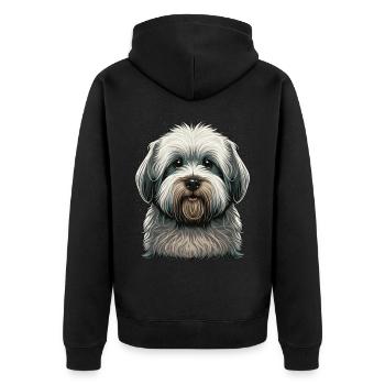 Cute Havenese Dog Breed Pet Lover - Unisex Premium Bio Zip Hoodie - Schwarz - Hinten - Nico (187cm)