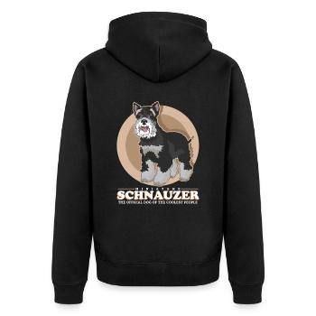 Schnauzer miniature propriétaire Schnauzer chien cadeau - Veste à capuche bio Premium Unisexe - noir - Dos - Nico (187cm)