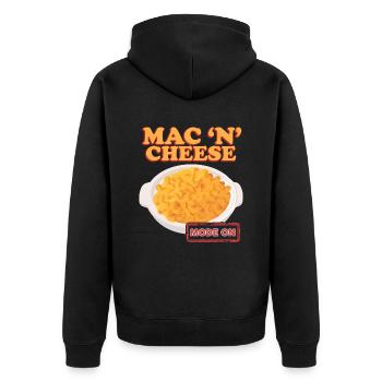 Macaroni and Cheese Mac and Cheese Gift - Unisex Premium Organic Zip Hoodie - black - Back - Nico (187cm)
