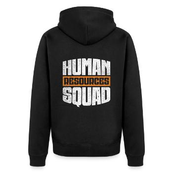 Responsable RH Personalmanager Escouade des Ressources Humaines - Veste à capuche bio Premium Unisexe - noir - Dos - Nico (187cm)