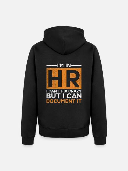 HR Manager Personalmanager - Unisex Premium Bio Zip Hoodie - Schwarz