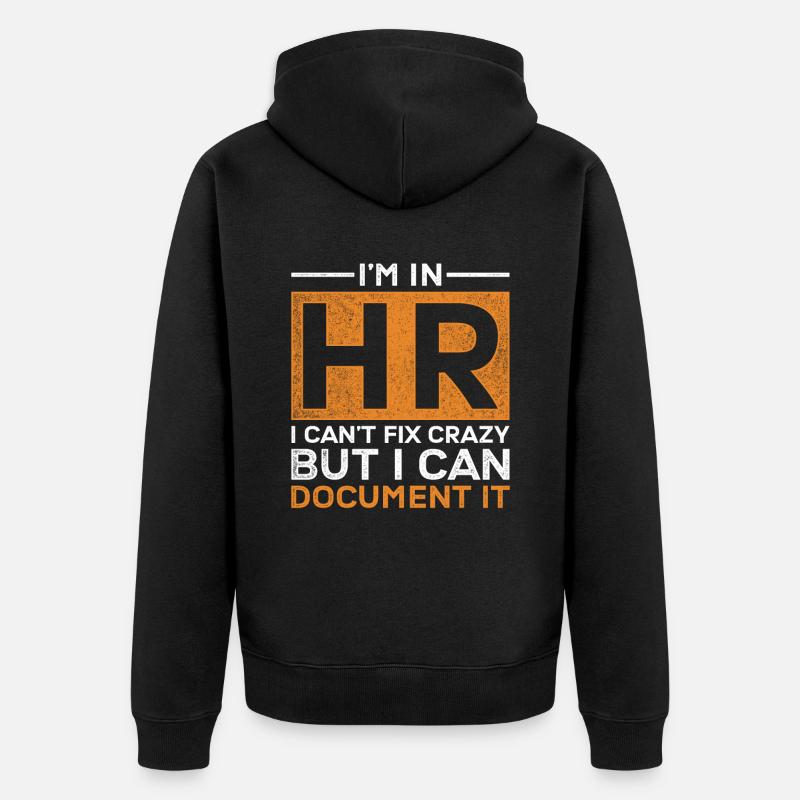 HR Manager Personalmanager - Unisex Premium Bio Zip Hoodie - Schwarz