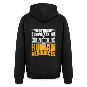 Responsable RH Responsable Ressources Humaines - Veste à capuche bio Premium Unisexe - noir - Dos - Nico (187cm)