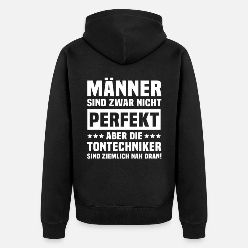 Tontechniker - Unisex Premium Bio Zip Hoodie - Schwarz