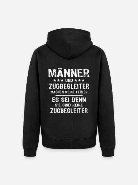 Zugbegleiter - Unisex Premium Bio Zip Hoodie - Schwarz