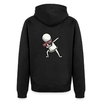 Dancing chess pieces Chess players - Unisex Premium Organic Zip Hoodie - black - Back - Nico (187cm)