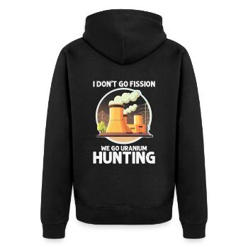 Erneuerbare Nukleare Spruch für Nukleartechnik - Unisex Premium Bio Zip Hoodie - Schwarz - Hinten - Nico (187cm)