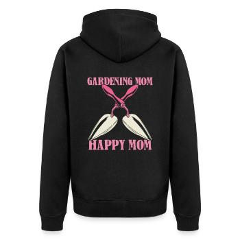Jardinier amateur jardin mère jardin maman - Veste à capuche bio Premium Unisexe - noir - Dos - Nico (187cm)